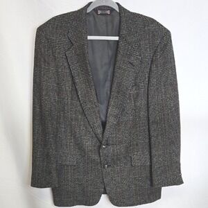 Austin Reed‎ Of Regent Street Tweed Houndstooth Blazer, Black/White, Size 44